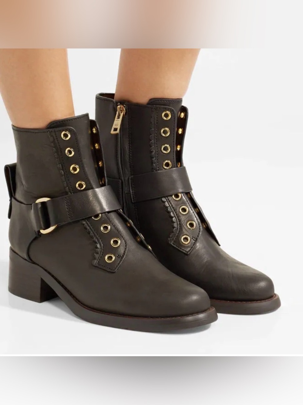 See By Chloe Black Leather Booties